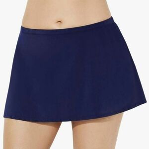 Nwt Gottex Navy A-line Swim Skirt Tummy Control Swimuit Bottom Size 6